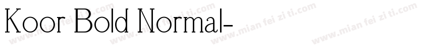 Koor Bold Normal字体转换